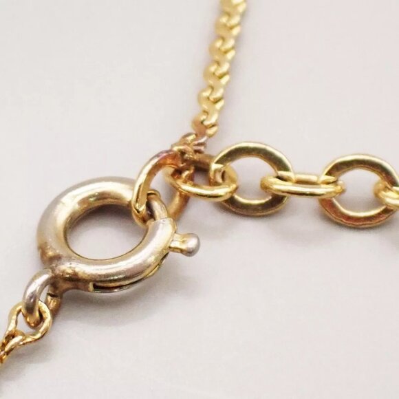 CHRISTIAN DIOR CD Logo Rhinestone Pendant Necklace Gold - Picture 5 of 8